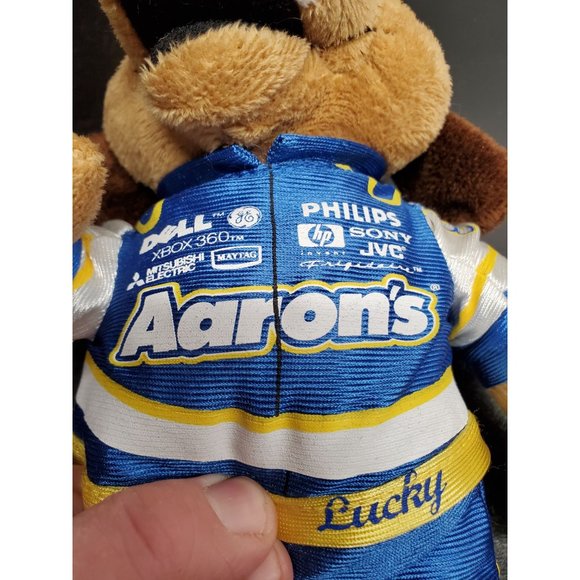 Aaron's Lucky Dog 10 Inch Plush in NASCAR uniform - Picture 8 of 8